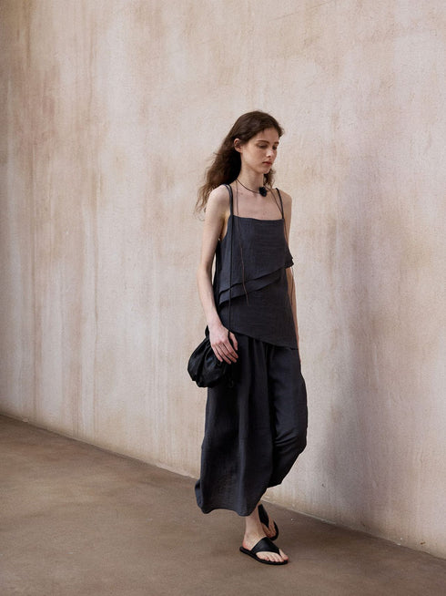 Rika Bulb Skirt - Dark Gray